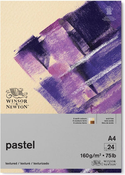 Winsor Newton 6660765 Bloc Pastel A4 – Tons Terrestres, 160 g m², 24 Feuilles, Papier Pastel pour Crayons Pastel, Crayon Charbon