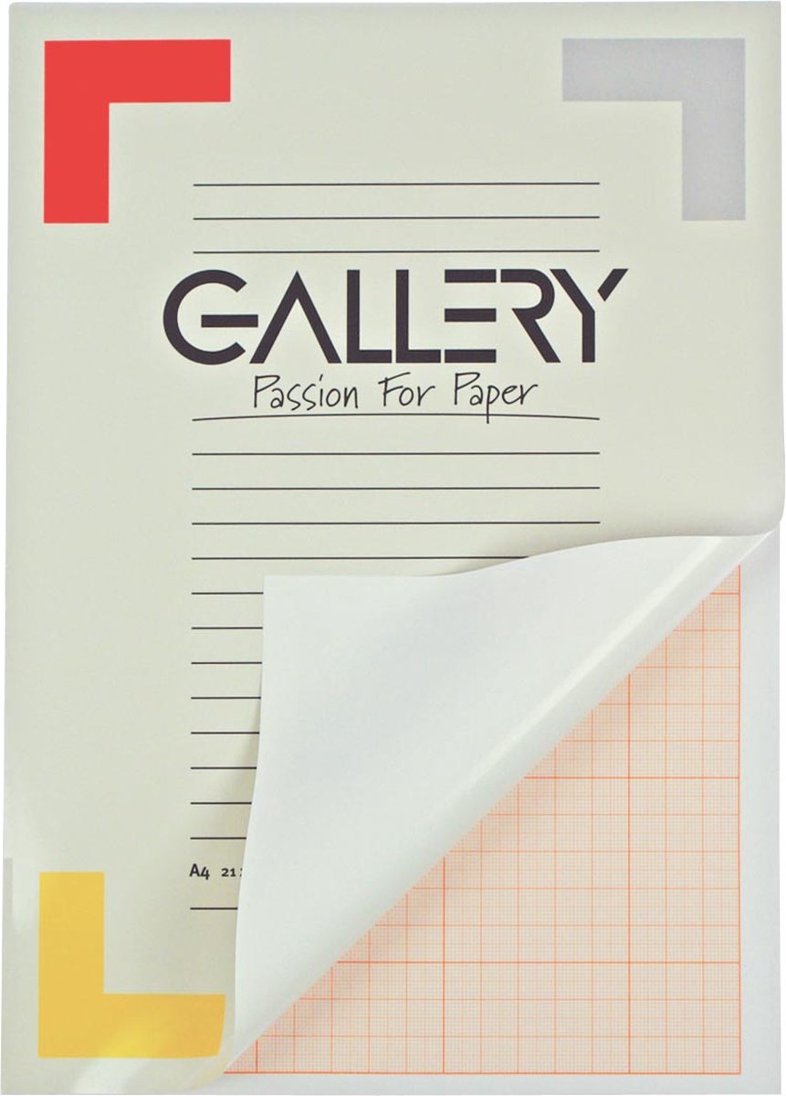 Papier millimétré Gallery format 21 x 297 cm (a4) bloc de 50 feuilles