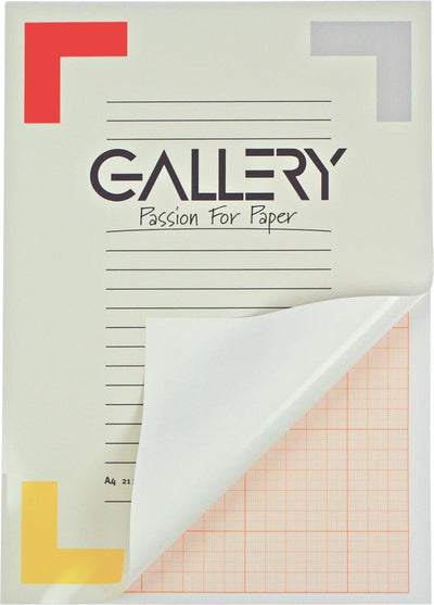 Papier millimétré Gallery format 21 x 297 cm (a4) bloc de 50 feuilles