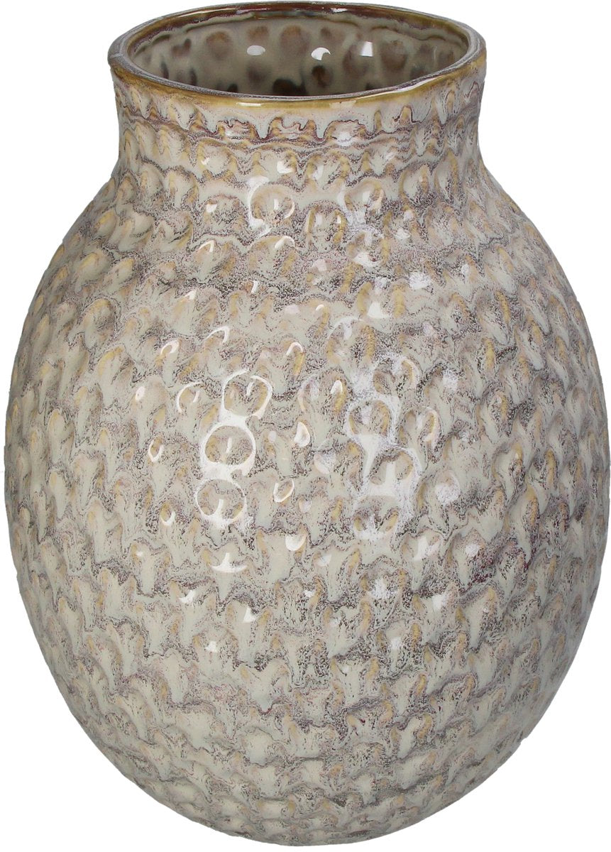 Vase collection Hd faïence sable 30x30x38cm