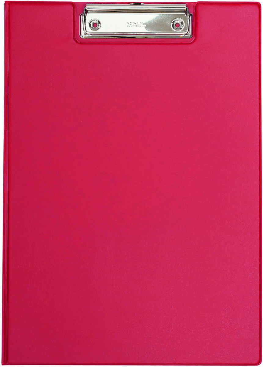 Porte-bloc Maul a4 debout en PVC avec passant pour stylo rouge