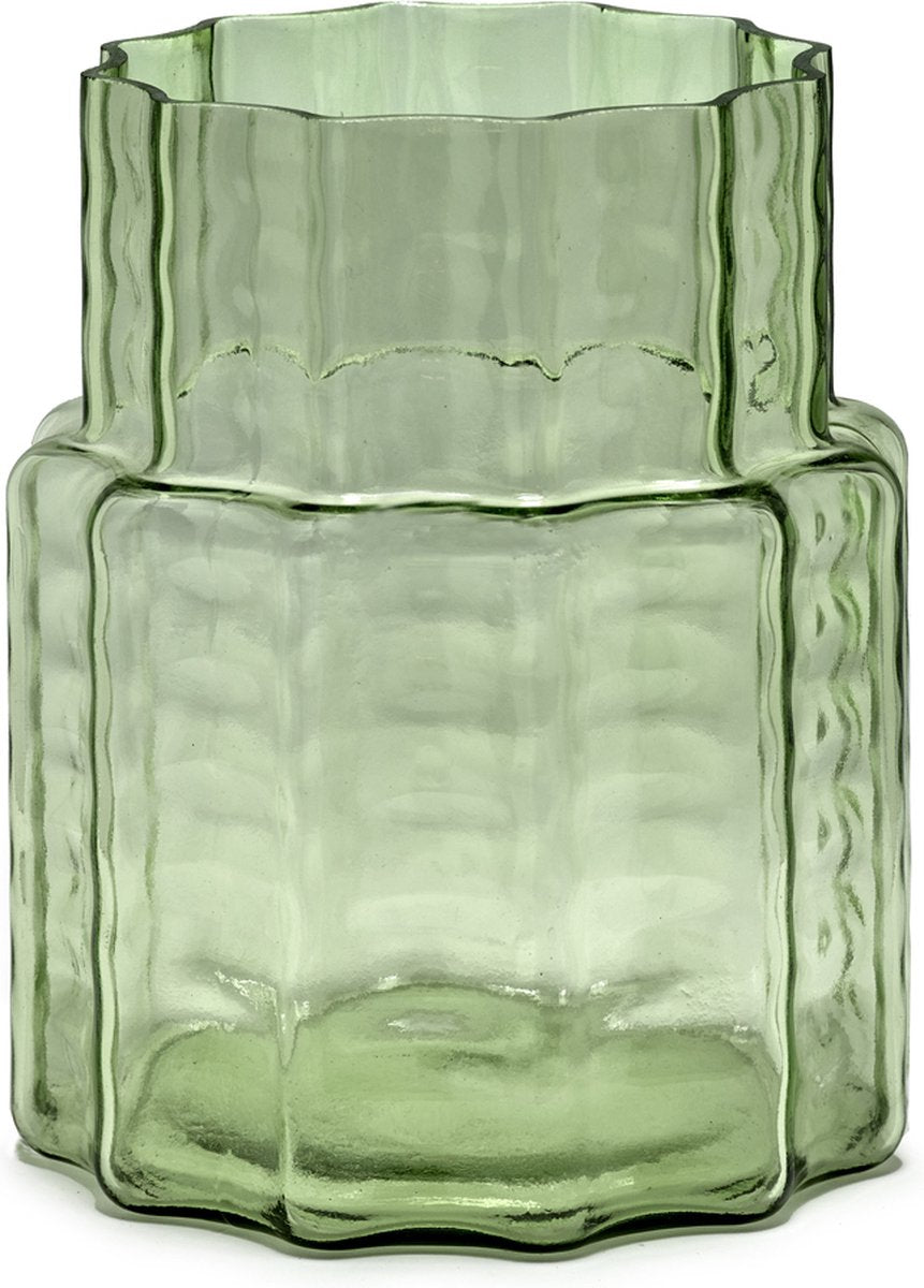 Serax - ruben deriemaeker vagues - vase - vert transparent - 18 ø - h 21cm - 1,88kg