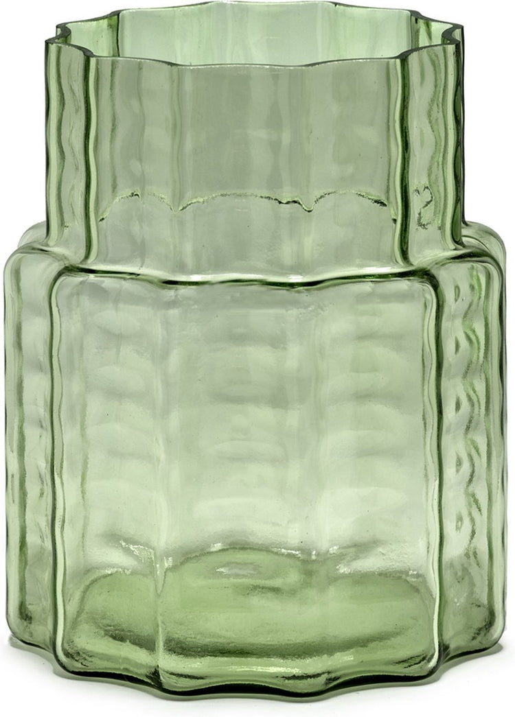Serax - ruben deriemaeker vagues - vase - vert transparent - 18 ø - h 21cm - 1,88kg