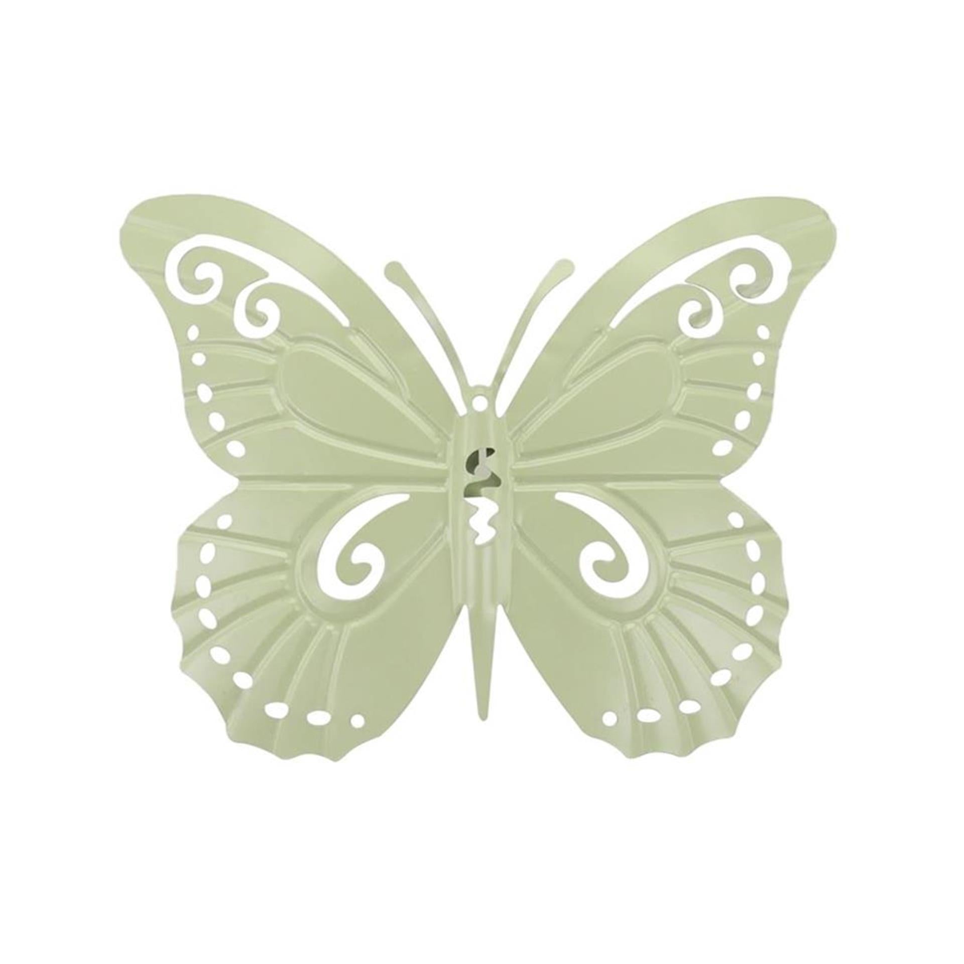 Hbx déco murale naturelle papillon madame 36xh28cm olive