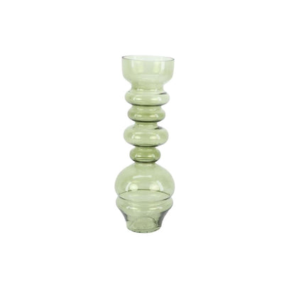 Hbx natural living vase verre ø12xh33,5cm vert clair