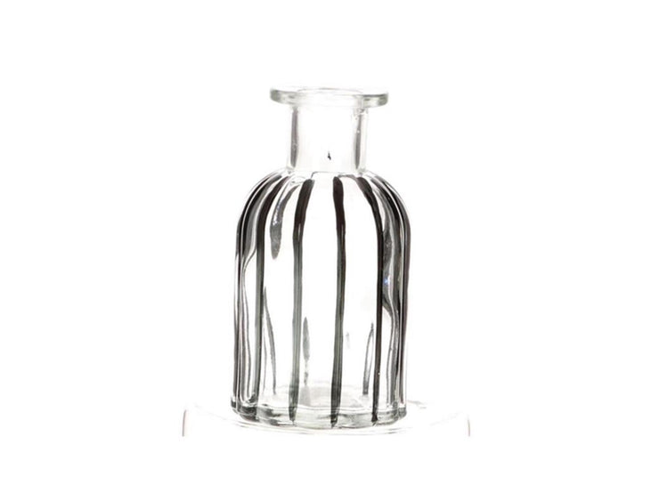 HBx vase bouteille natural living verre h10cm noir-transparent