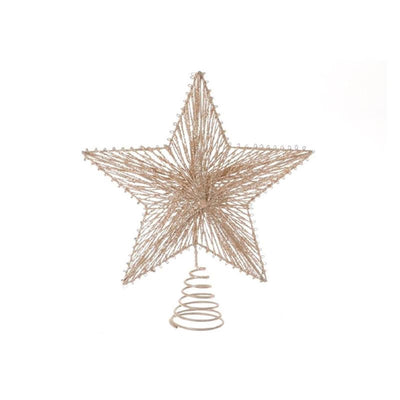 HBx natural living Peak Star Spiral Glitter 20xh23cm or