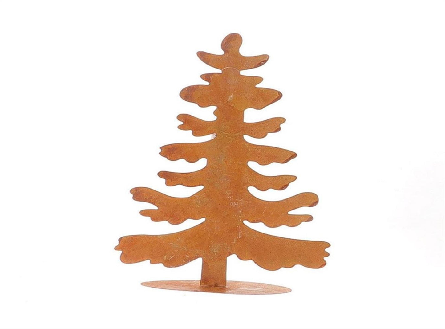 HBx statue vivante naturelle sapin de Noël métal rouille h30cm