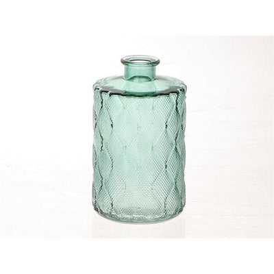 Hbx natural living vase verre vinty ø9xh15cm vert