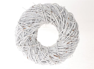 Hbx couronne de vie naturelle twister dia 35cm blanc délavé