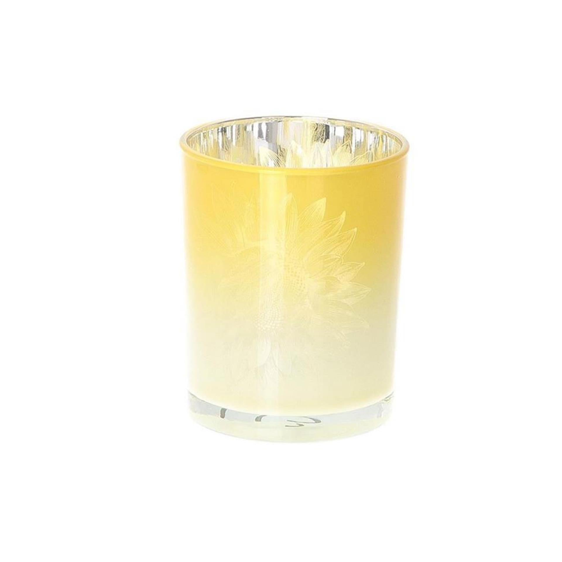 Hbx natural living photophore tournesol ø7xh8cm jaune
