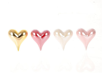 Hbx statue vivante naturelle coeur 9x8x4cm 4 assortis