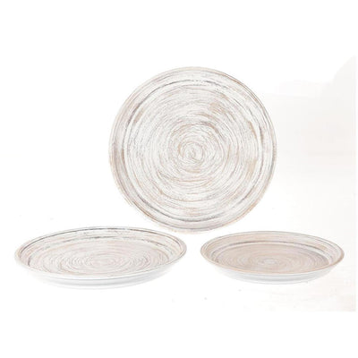 Ensemble de bols HBx natural living 3 pièces blanc lavage 33-40-45cm