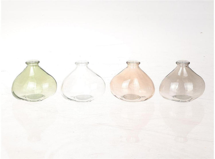Hbx vase vivant naturel verre 11,5x7,5x9,5cm couleurs pastel