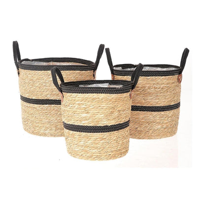 Niche de panier de plantes vivantes naturelles Hbx, ensemble de 3