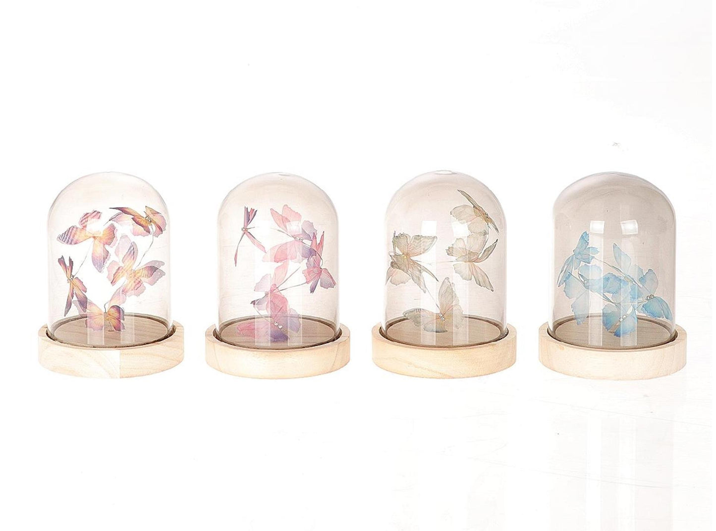 Hbx cloche naturelle vivante avec papillon avec éclairage 13,5 cm