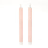 HBx natural living bougie de dîner flamme LED 24,5cm rose