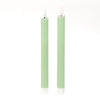 HBx natural living bougie de dîner flamme LED 24,5cm vert