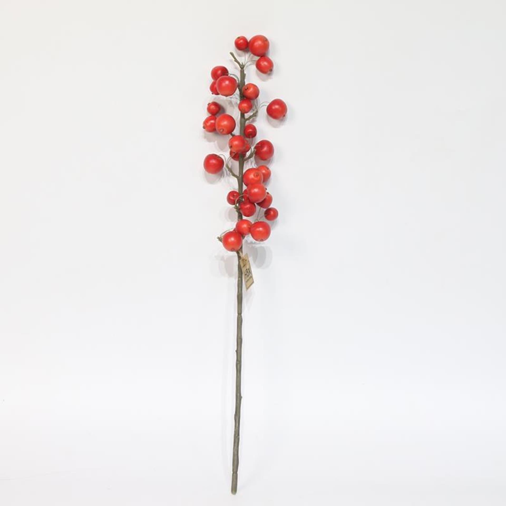 Hbx branche artificielle vivante naturelle avec pommes l66cm rouge