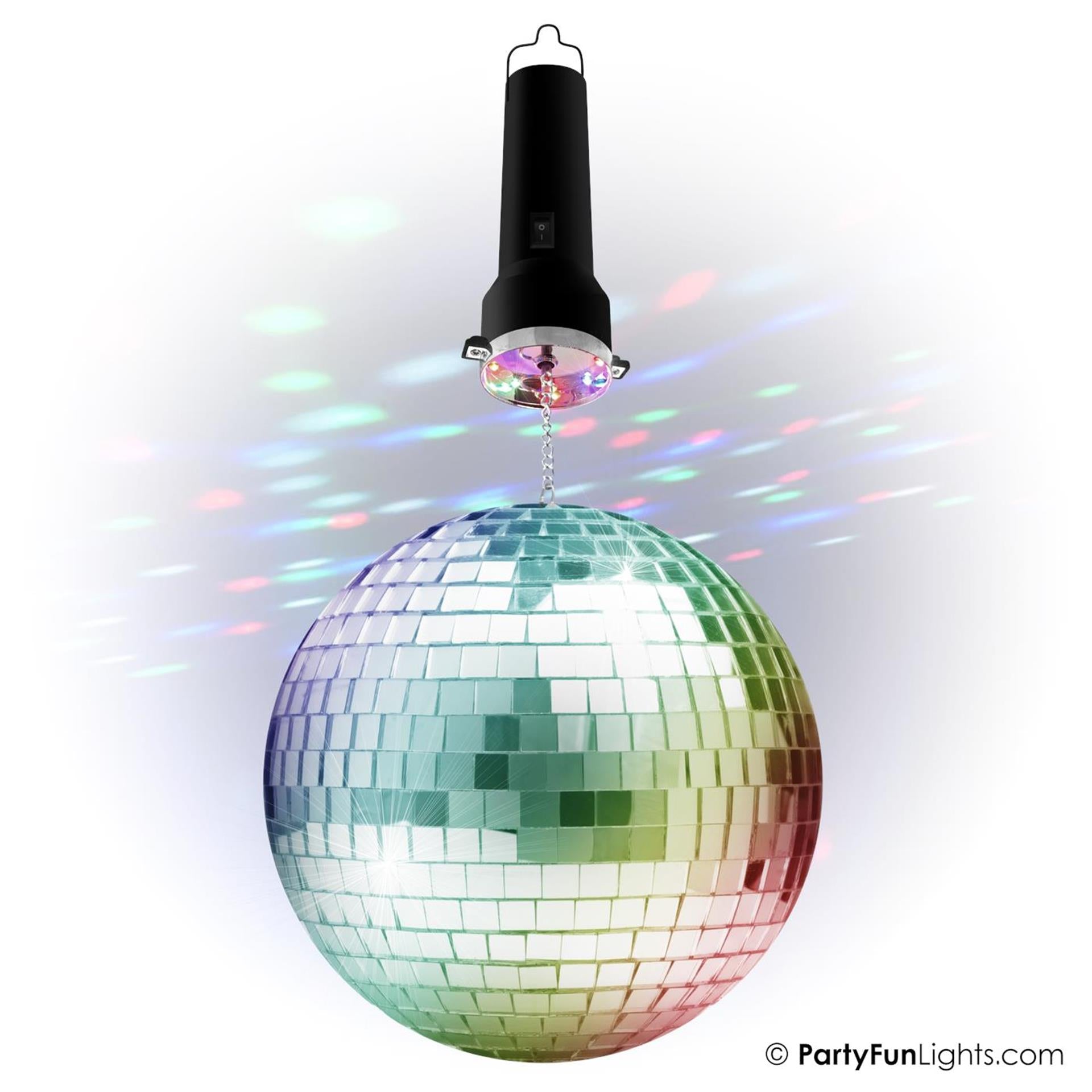 Partyfun lumières boule disco 20 cm LED multicolore