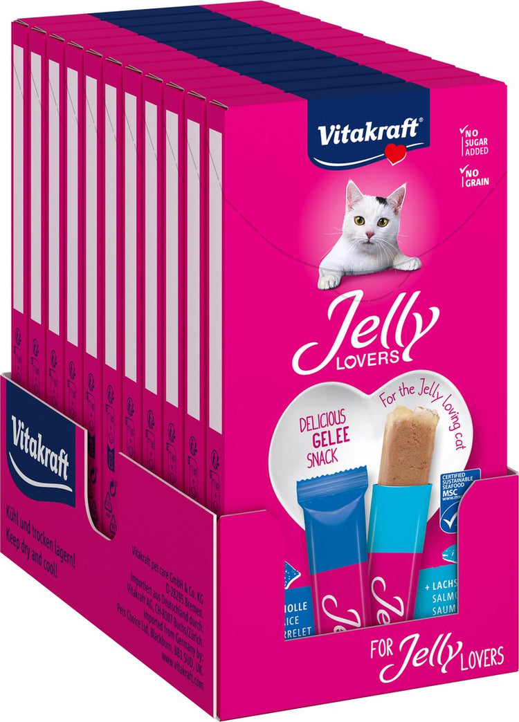 Vitakraft Jelly Lovers Saumon et plie - 11x6 pièces (66 pièces) - 66x15 grammes