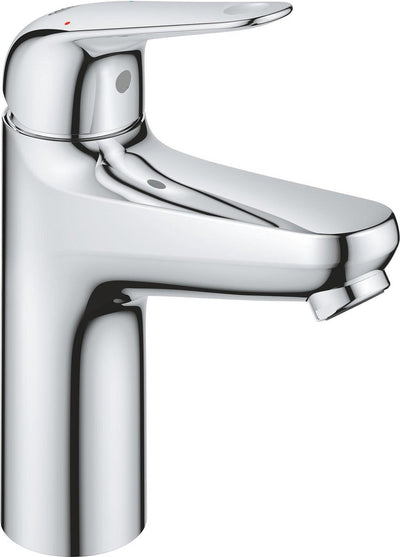 Mitigeur monocommande Grohe quickfix Swift avec garniture de vidage push-open - taille m - économie d'eau - chrome