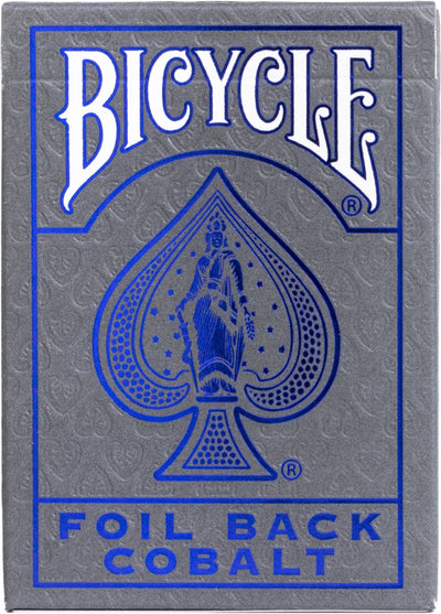 Bicycle metalluxe cobalt rider back - cartes à jouer premium - poker - finition feuille froide - objet de collection