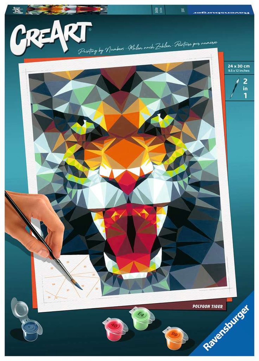 Ravensburger Creart peinture au numéro Polygon Tiger