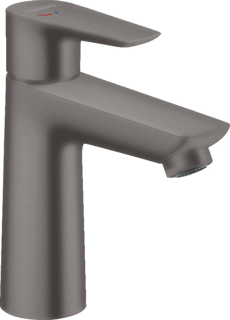 Hansgrohe talis e - mitigeur de lavabo - commande monocommande - démarrage à froid à économie d'énergie - sans vidage - taille 110 mm - chrome noir brossé