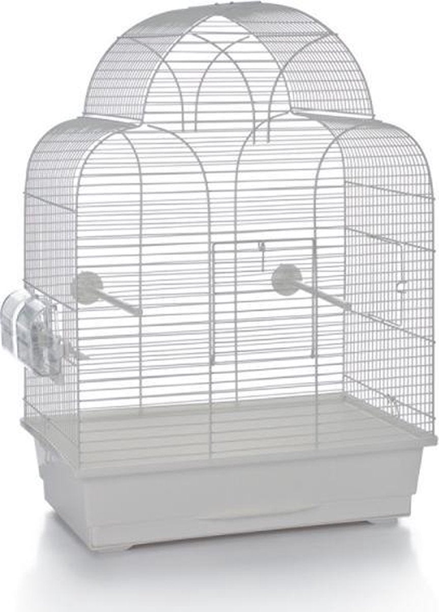 Beeztees sonia - cage à oiseaux - blanc - 45x28x63 cm