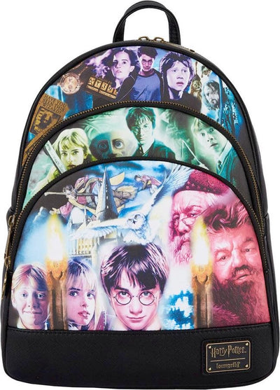Loungefly Harry Potter - Sac à dos triple poche trilogie - multicolore
