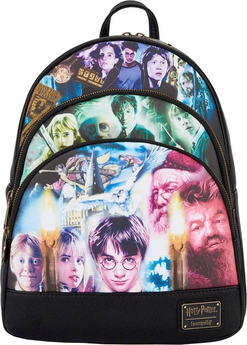 Loungefly Harry Potter - Sac à dos triple poche trilogie - multicolore