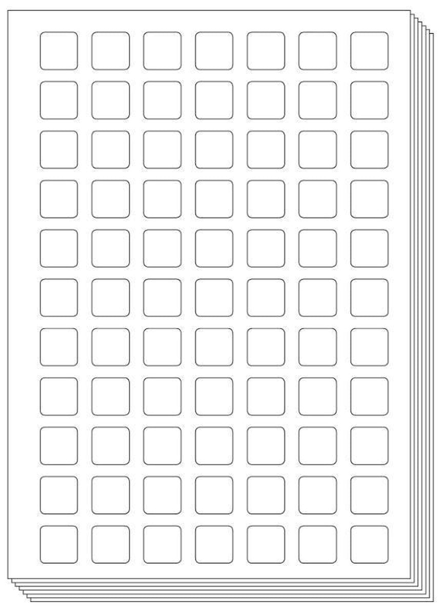 Feuilles d'autocollants vierges Pictogenda (25 pièces)