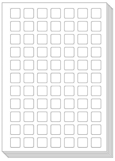 Feuilles d'autocollants vierges Pictogenda (25 pièces)