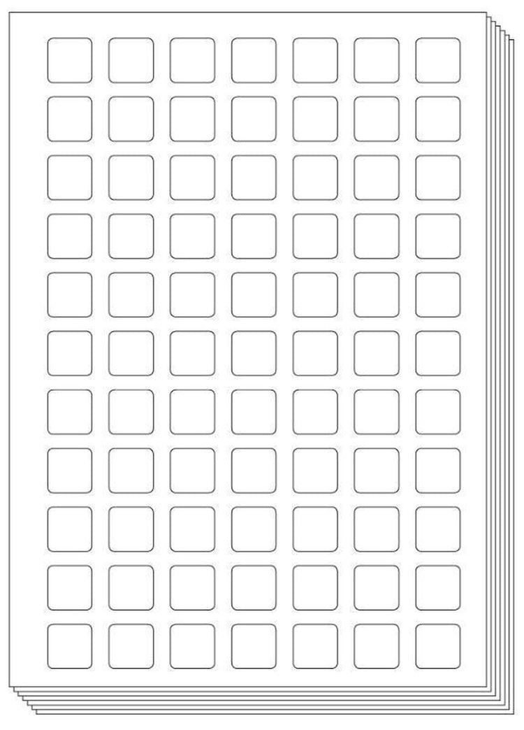 Feuilles d'autocollants vierges Pictogenda (25 pièces)