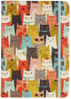 Carnet compact Peter Pauper - chats - avec fermeture élastique - 13x18 cm