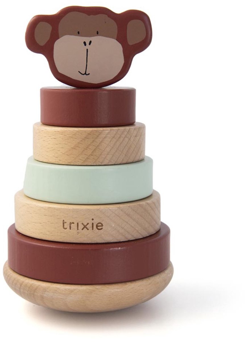 Trixie Wooden Stacking jouets M. Singe, 7dlg.