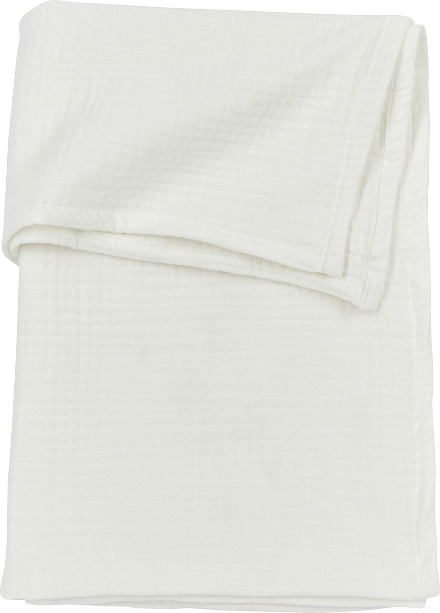 Drap de berceau Meyco baby uni - hydrophile prélavé - blanc cassé - 100x150cm - 0,3 tog