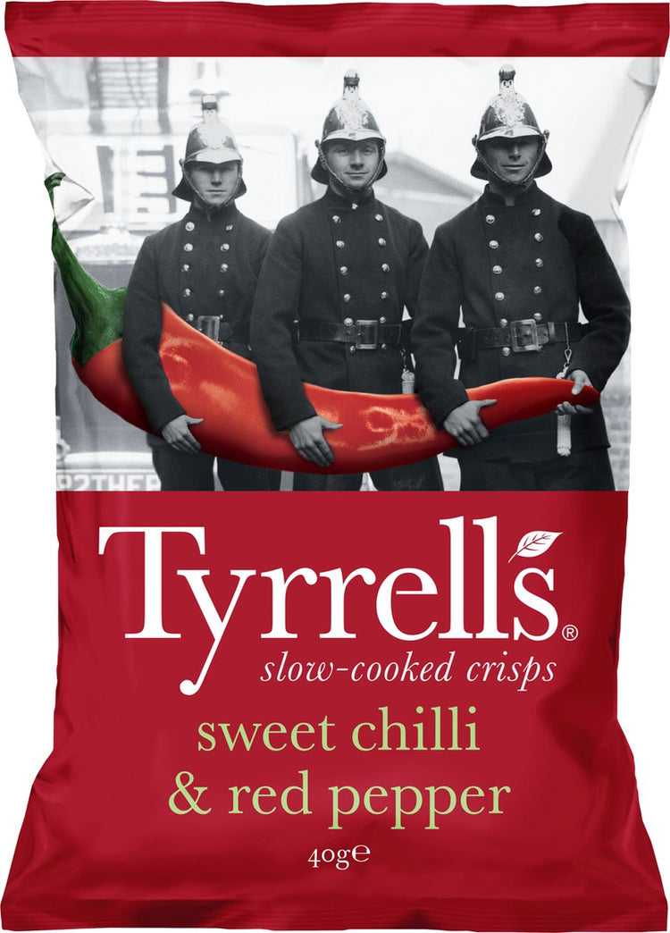 Tyrrells chips piment doux poivron rouge 18x 40 grammes