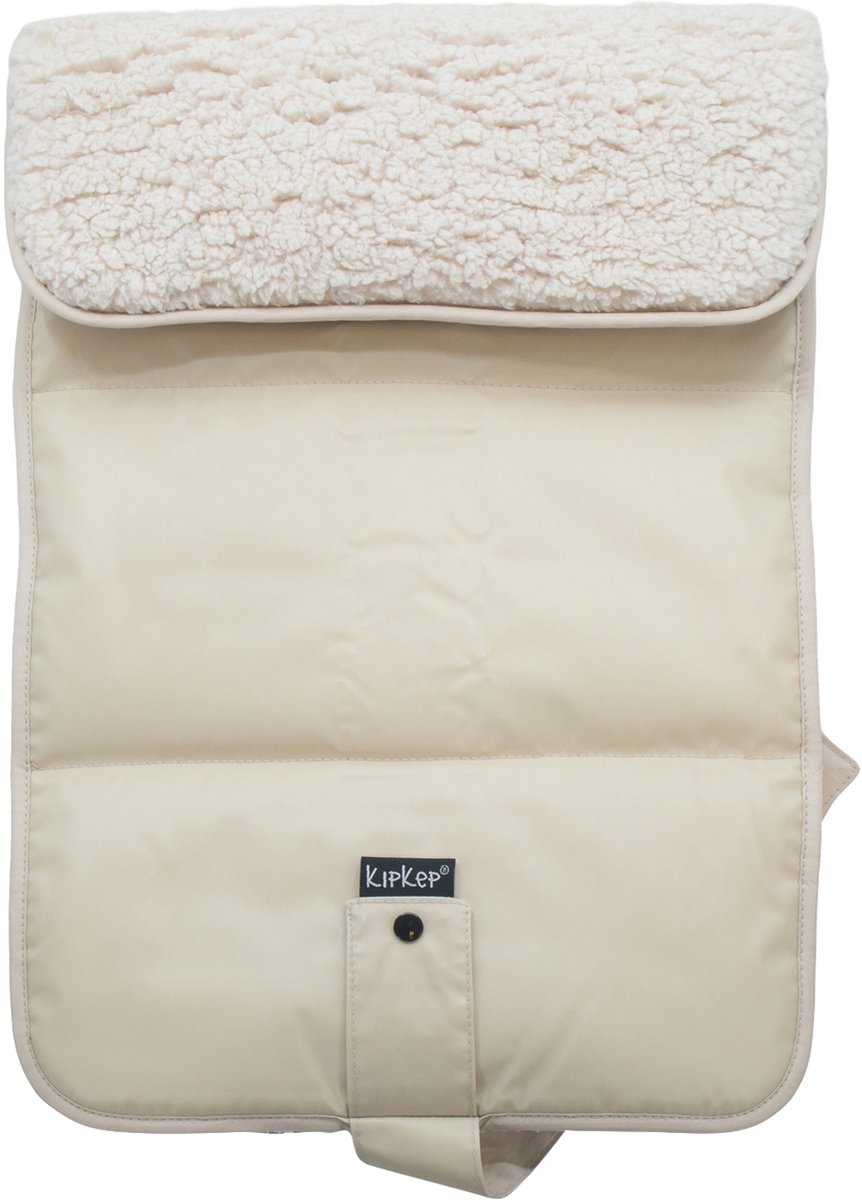 Nappe Kipkep - matelas à langer lavable avec peluche - biscuit - face déperlante (hors étui à couches)