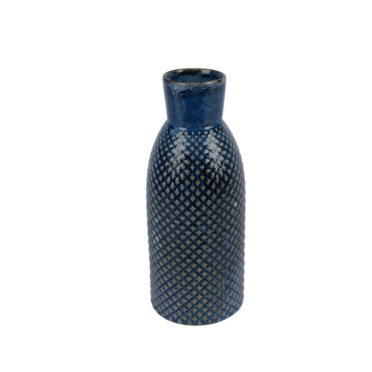 Vase Decoris porcelaine h26,5cm bleu