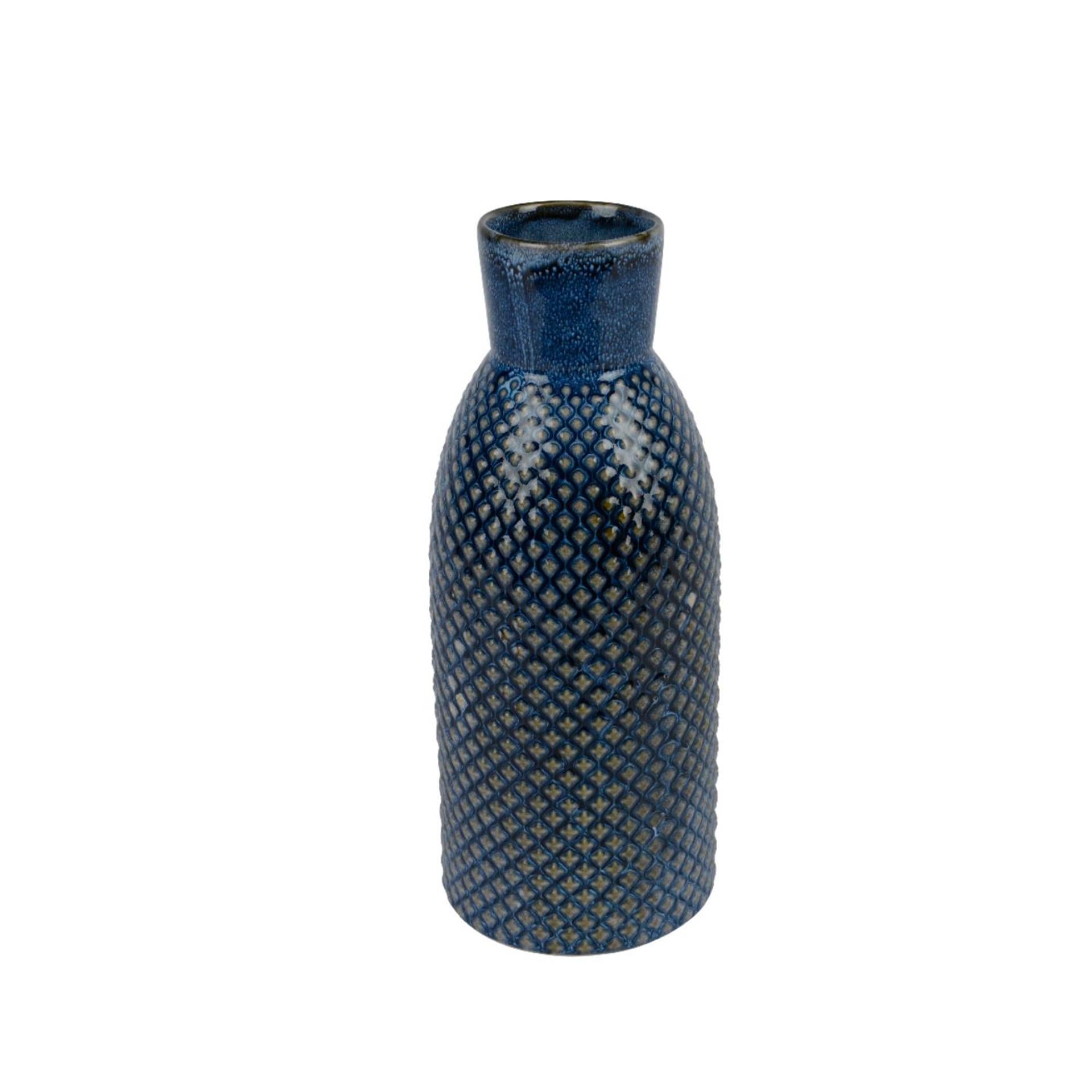 Vase Decoris porcelaine h26,5cm bleu