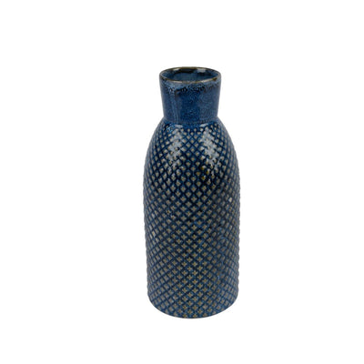 Vase Decoris porcelaine h26,5cm bleu