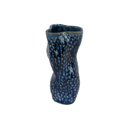 Vase Decoris porcelaine h20cm bleu