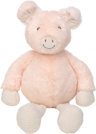 Peluche chic cochon cheval heureux 40 cm - rose - peluche bébé