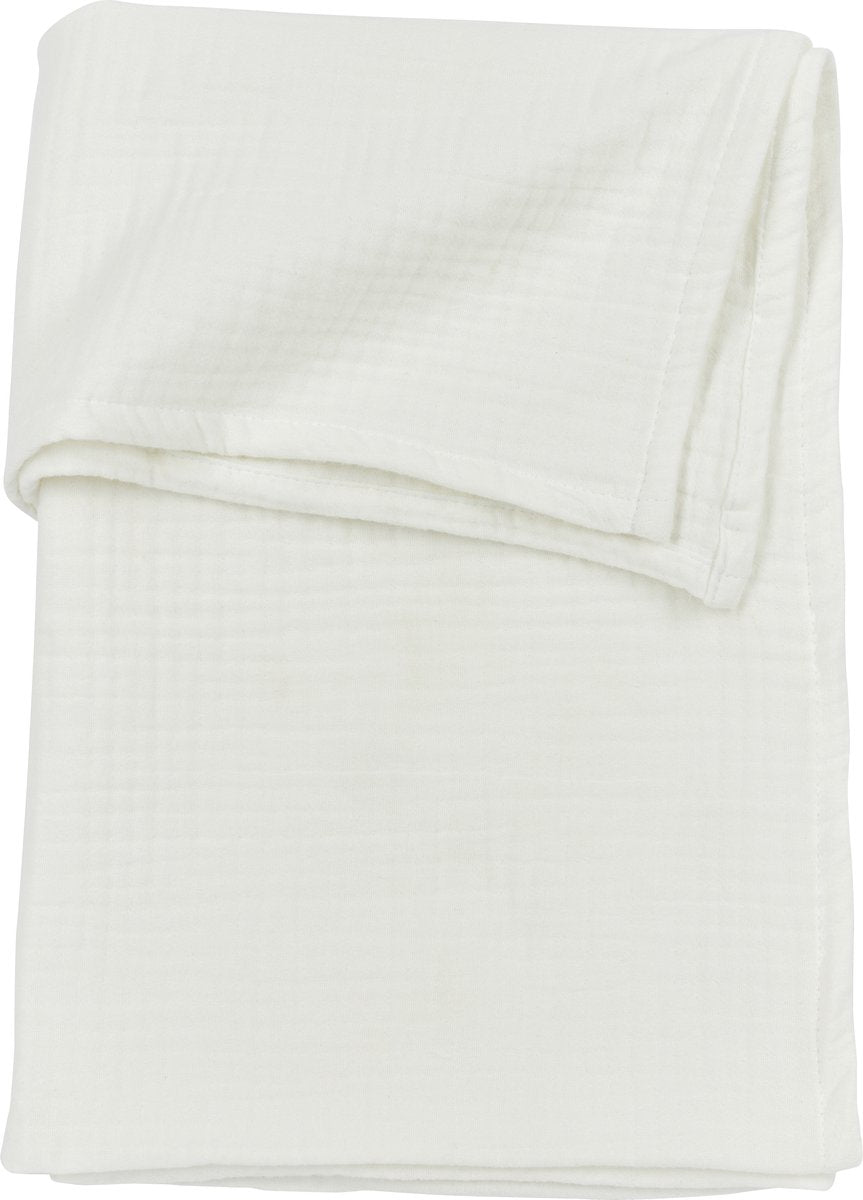 Drap de berceau Meyco baby uni - hydrophile prélavé - blanc cassé - 75x100cm - 0,3 tog