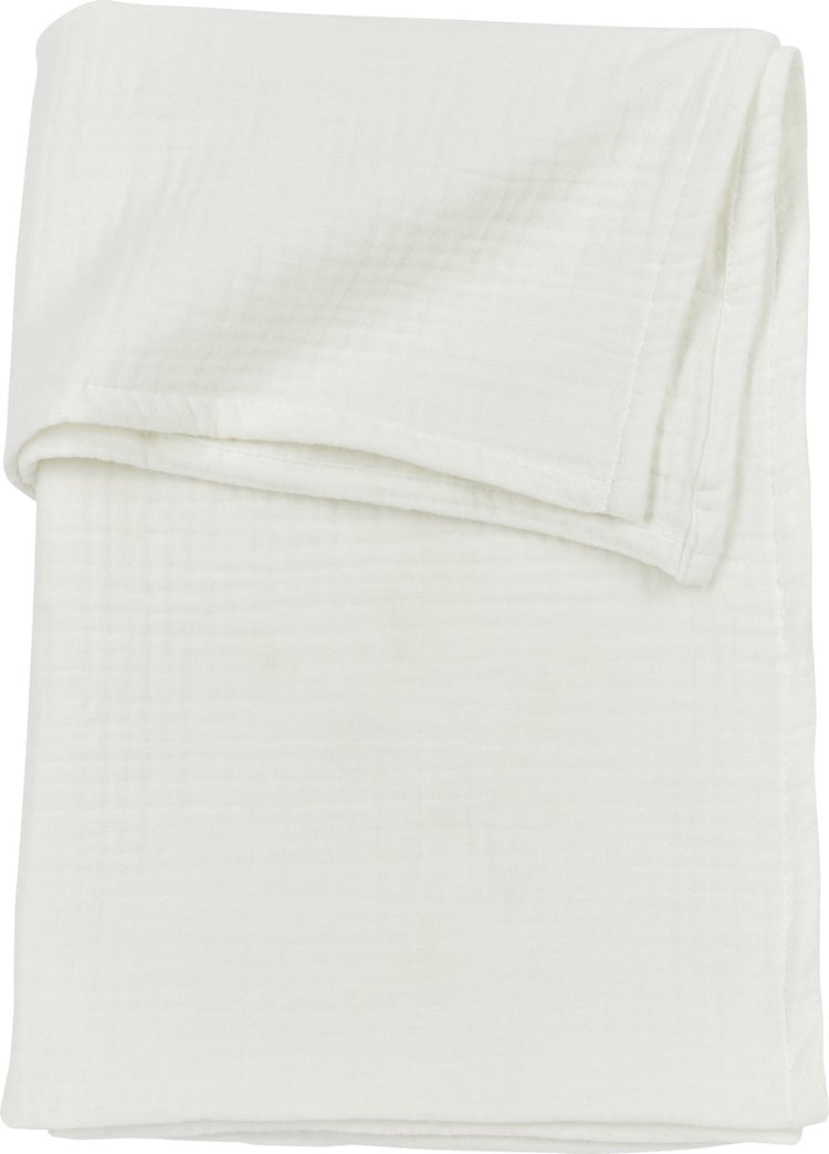 Drap de berceau Meyco baby uni - hydrophile prélavé - blanc cassé - 75x100cm - 0,3 tog
