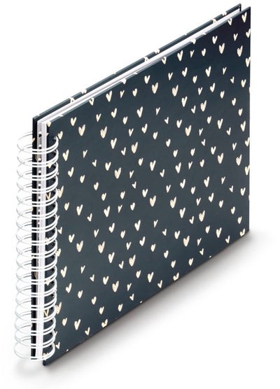Hama album à spirales Lovely - 28x24 cm - 50 pages blanches - bleu