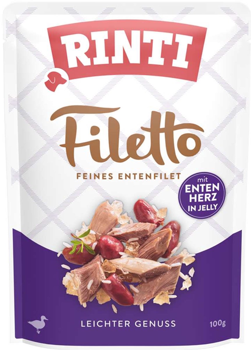 Rinti - gelée de sachet de filetto 24x100g - coeur de canard en gelée