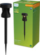 Philips LED Lampe sur pied Philips Avery avec brochette - lampe solaire d'extérieur - lumière blanc chaud ; 2700k - noir - énergie solaire - éclairage d'allée de jardin